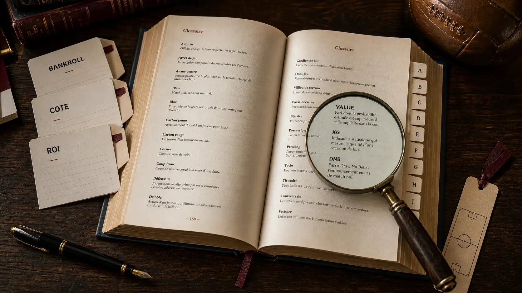 Dictionnaire et fiches de vocabulaire consacrés au football et aux paris sportifs